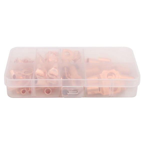 NFTIGB 60Pcs Copper Ring Lug Terminals Electrical Wire Cable Crimp Connector Set (5.12 inches / 13 cm)