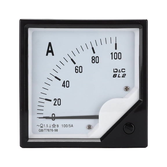 NFTIGB 6L2 100A/5A Analog Panel Ammeter Gauge Pointer Current Meter for Chemical Industry[cite: 1], High Accuracy Testing Equipment, Includes 2 Buckles, 10 inches / 25.4 cm