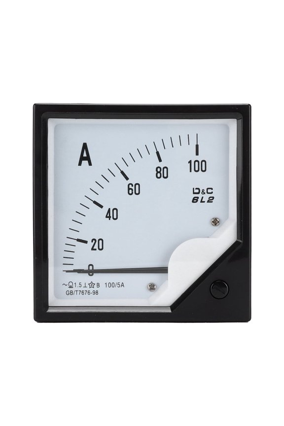 6L2 100A/5A Analog Panel Ammeter Gauge Pointer Current Meter for Chemical Industry[cite: 1], High Accuracy Testing Equipment, Includes 2 Buckles, 10 inches / 25.4 cm