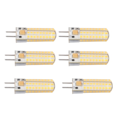 NFTIGB 6Pcs GY6.35 LED Bulb 7W 12V AC/DC 700 Lumens 72 LEDs Warm Light 3000K Corn Light Bulb for Pendant Ceiling Lamps Wall Sconces Desk Lamps Replacement Energy Saving 360 Degree Beam Angle