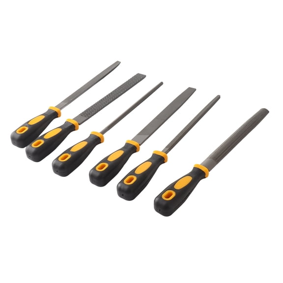NFTIGB 6pcs 8 Inch / 20cm Wood File Rasp Set High Carbon Steel Hand Tool for Woodwork Metal Glass Ceramic