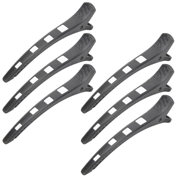 NFTIGB 6pcs Professional Duckbill Hair Clip Portable Salon DIY Sectioning Clips Styling Tool White (5.5 inches / 14 cm)