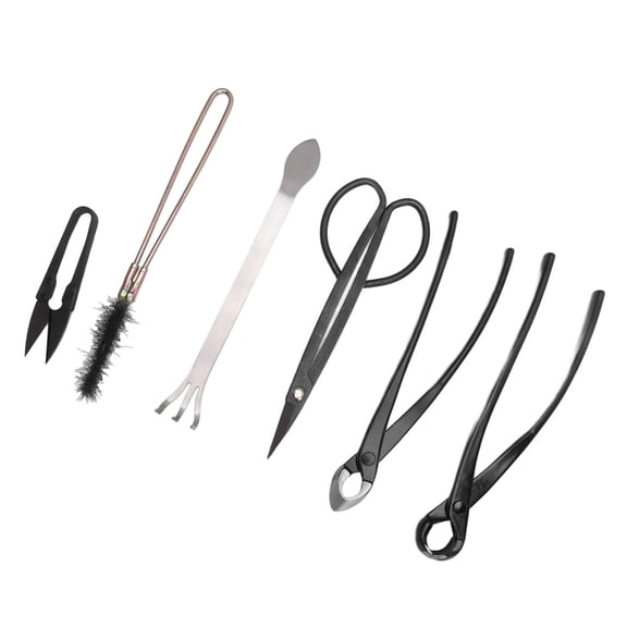 NFTIGB 6pcs Succulent Plants Tools Stainless Steel Bonsai Tool Set Durable Gardening Hand Tools with Storage Bag for Home Garden 10.24 inches / 26 cm