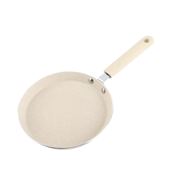 NFTIGB 7.08 Inch / 18 cm Nonstick Aluminum Frying Pan, Flat Bottomed Cooking Pot for Breakfast Pancakes and Eggs, Heat Resistant Phenolic Plastic Handle, Black