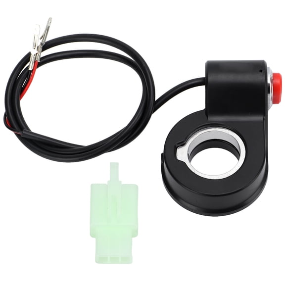 NFTIGB 7/8 inch (22mm) Motorcycle Handlebar Horn Button Switch Control for Dirt Bike Scooter E-Bike ATV, Red Button Replacement Part (0.87 in / 22 mm) [cite: 8]