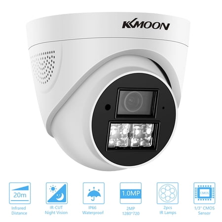 NFTIGB 720P HD Analog Security Camera Surveillance CCTV Waterproof Outdoor Indoor System Built-in IR Night Vision Motion Detection AHD Compatible for Home Business