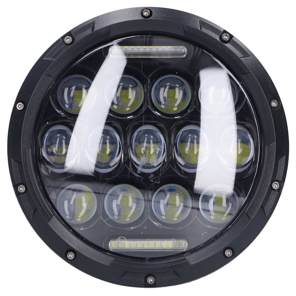 NFTIGB 7in 12V 80W LED Motorcycle Headlight 6000K 3000LM Waterproof Round Headlamp Universal Replacement Part for Touring Models and Off-Road Vehicles (7 inches / 17.78 cm)