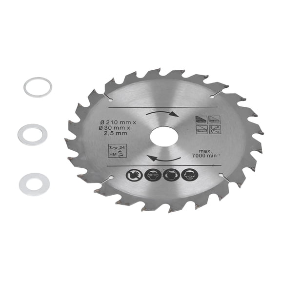 NFTIGB 8-1/4 Inch (210mm) Circular Saw Blade 24T Carbide Tipped for Woodworking Miter Table Saws Wood Plastic Cutting