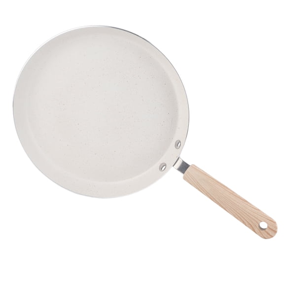 NFTIGB 8.66 Inch / 22 cm Nonstick Aluminum Frying Pan, Flat Bottomed Cooking Pot for Breakfast Pancakes and Eggs, Heat Resistant Phenolic Plastic Handle, Black