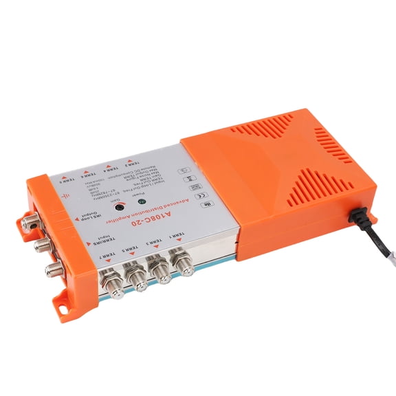 NFTIGB 8 Channel TV Antenna Distribution Amplifier IRS Loop Cascading Television Signal Splitter Extender Boosts HD Signal For 8 TVs EU Plug 220V to 240V 10.23x4.72x1.96 Inches