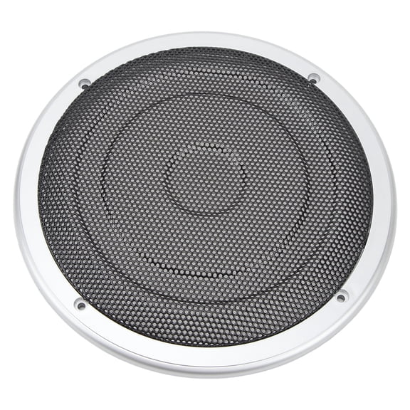 NFTIGB 8-Inch Speaker Grill Black Round Decorative Universal Protective Mesh Cover Prevent Scratch Speaker Grille Protector for Car RV 8 inches / 20.3 cm Silver
