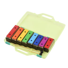 NFTIGB 8-Note Xylophone Colorful Glockenspiel Removable Rainbow Metal Plates Resonator Bells Percussion Instrument Musical Toy with Mallets Case (12.60 inches / 32.0 cm)