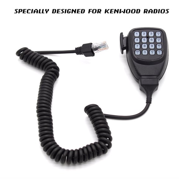 NFTIGB 8 Pin Handheld Microphone Cable Wire Cord Replacement for Two Way Radio Communication 19.69 Inches Black