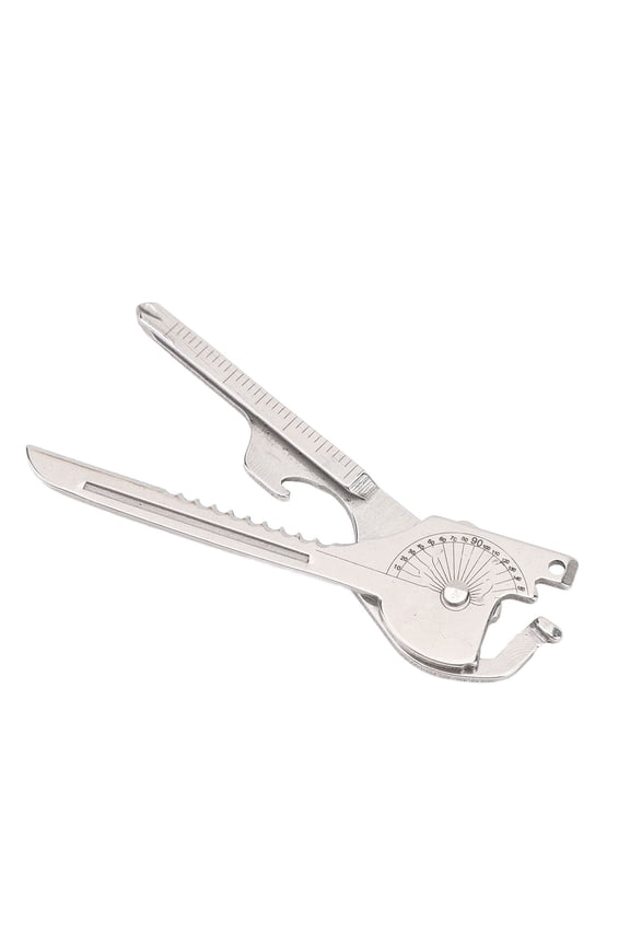 8-in-1 Keychain Multitool, Stainless Steel Pocket Screwdriver & Bottle Opener, Portable Emergency Tool for Camping & Everyday Carry (2.76 inches / 7.00 cm Length, 0.53 oz / 15 g)