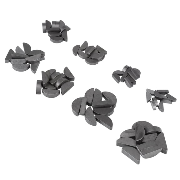NFTIGB 80pcs Metal Woodruff Keys Assortment Kit Set Different Sizes Fasteners Mechanical Industry