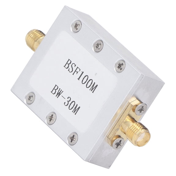 NFTIGB 88-108MHz FM Band Stop Filter Anti-Interference Passive Notch Filter CNC Aluminum Alloy Shell SMA Female Interface