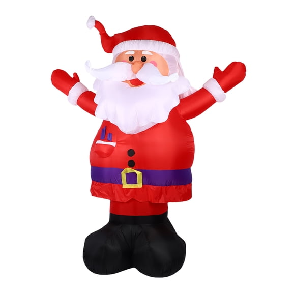 NFTIGB 8FT Inflatable Santa Decoration with 4 LED Lights / 243 cm Holiday Party Yard Garden Outdoors Decor