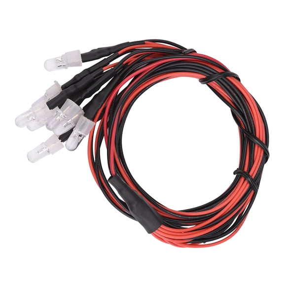 NFTIGB 8PCS 5mm Headlights RC Accessory LED Lights for Model Drift Car 7#, 27.6 inches / 70.1 cm Wire Length