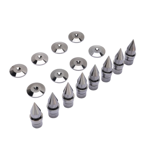 NFTIGB 8Pcs Speaker Spike Pad Set Copper Height Adjustable Turntable Speaker Shock Absorption Feet Set for Amplifiers Subwoofers Instruments (5.5 inches / 14 cm)