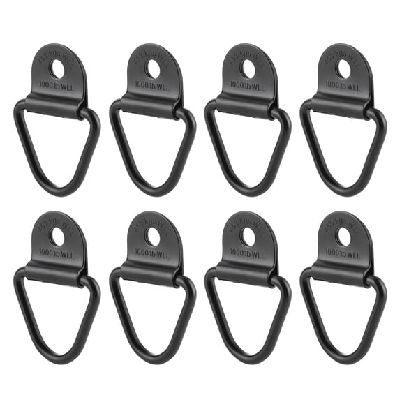 NFTIGB 8Pcs Universal Triangular Tie Down Anchor Rings Towing Hook for Truck RV Trailer SUV Heavy Duty Steel 3.2 inches / 82 mm