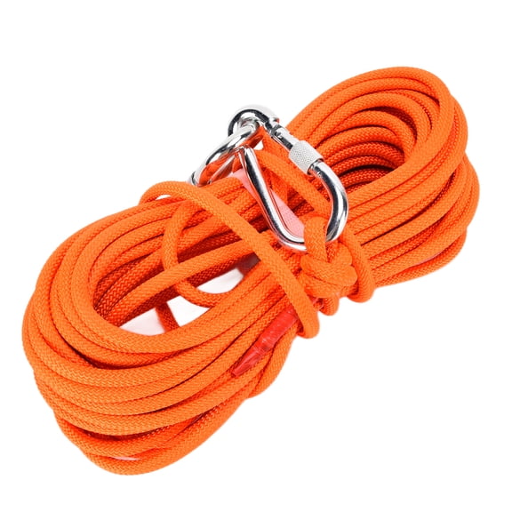 NFTIGB 8mm Steel Core Climbing Rope 66ft / 20m Outdoor Rescue Mountaineering Safety Rope with 11KN Pulling Capacity Heavy Duty Orange Climbing Lanyard for Hiking [cite: 1, 7, 8]