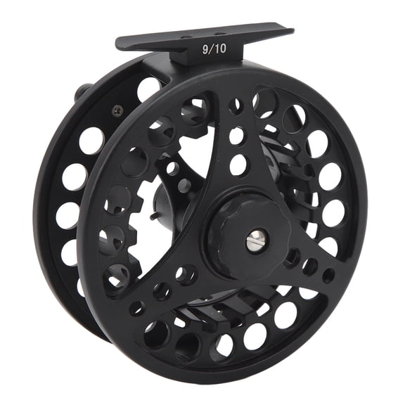 NFTIGB 9/10 Fly Fishing Reel Large Arbor Smooth Casting Aluminum Metal Fly Reel with Left Right Hand Retrieve Conversion, 10 inches / 25.4 cm