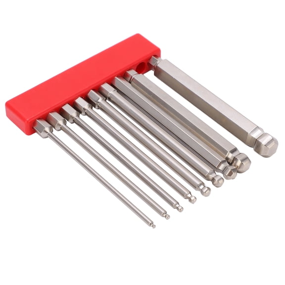 NFTIGB 9-Piece Magnetic Ball End Hex Screwdriver Bit Set, Premium S2 Steel 1/4 Inch Hex Shank Drill Bits, Metric H1.5-H10 Power Tools (100mm / 3.94 inches)