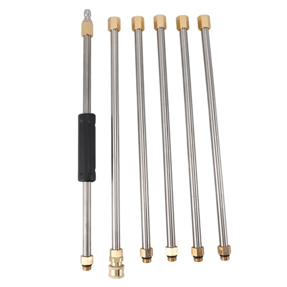 NFTIGB 90-Inch (228.6 cm) Pressure Washer Extension Wand Lance Kit, 1/4 Quick Connect, Roof Cleaning Power Washer Attachments, 6 Rods & 10 Washers, Stainless Steel