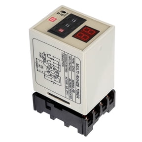 NFTIGB AH3-DM Dual Mode Delay Timer Relay 0.01S-99H LED Digital Display High Precision Waterproof Protective Shell Power Control Switch (AC/DC 24V, 1.53 x 1.93 x 3.07 inches / 39 x 49 x 78 mm)