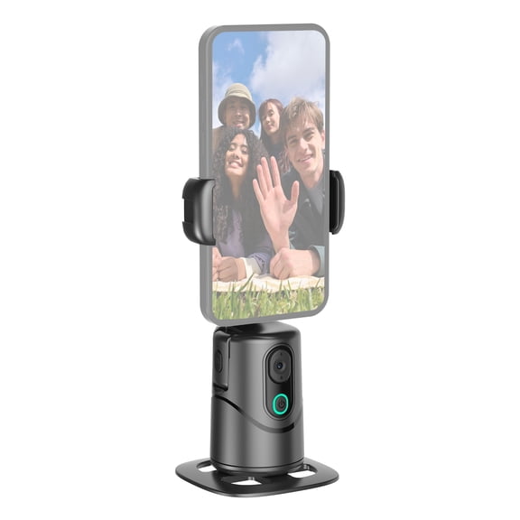 NFTIGB AI Auto Face Tracking Gimbal 360 Rotation Smart Selfie Robot Camera Stabilizer Smartphone Phone Holder Mount for Vlog Live Streaming Video Recording (3.23x3.23x5.12 inches / 82x82x130mm)