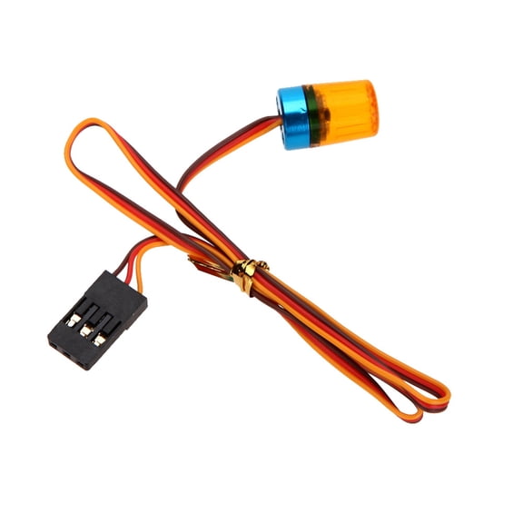 NFTIGB AX-511Y RC Multi-function Circular Ultra Bright Police Car LED Light, Strobing-Blasting Flashing Fast-Slow Rotating Mode for 1/10 Models, 5.11 inches / 13 cm Length, Yellow