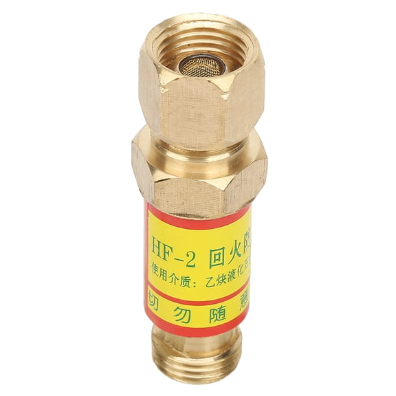 NFTIGB Acetylene Check Valve Flashback Arrestor Welding Cutting Torch Flame Buster M16*1.5 Solid Brass Construction 15m3/h Flow Rate Heavy Duty 2.99 oz / 85 g Safety Device