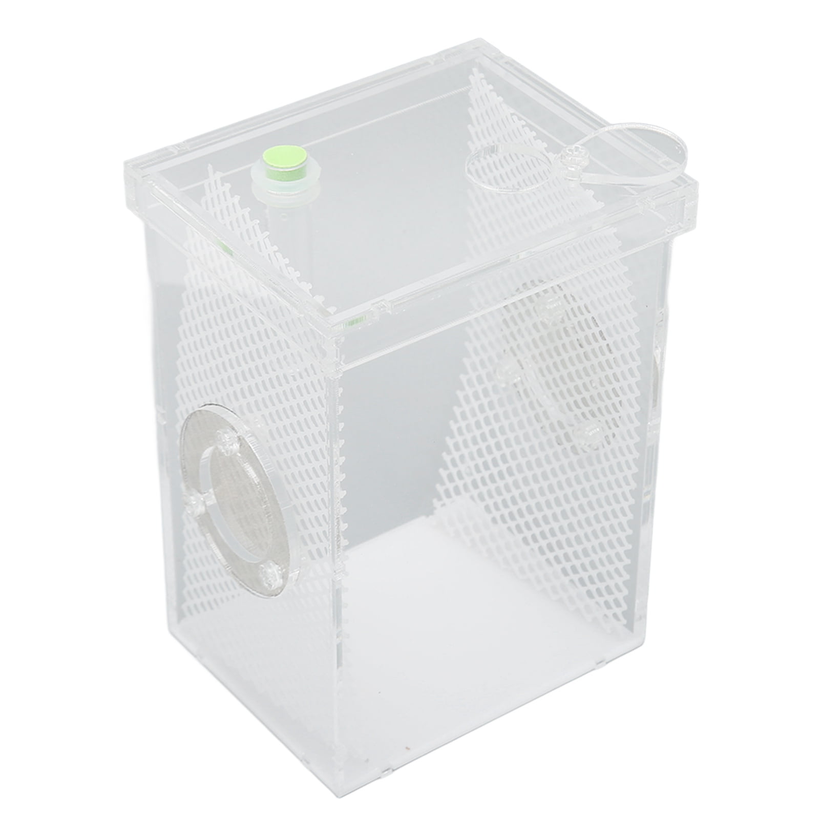 NFTIGB Acrylic Reptile Insect Enclosure Tank High Transparency Moisturizing Breeding Box L for Jumping Spider Tarantula Mantis (7.8 x 5.5 x 4.3 inches / 20 x 14 x 11 cm) Clear Terrarium