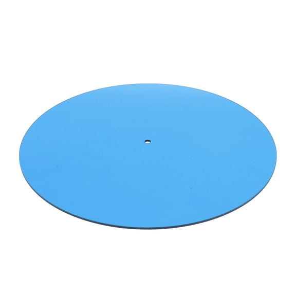 NFTIGB Acrylic Turntable Platter Mat for 12 Inch Vinyl Record Players, Low Noise Slipmat, Transparent Blue