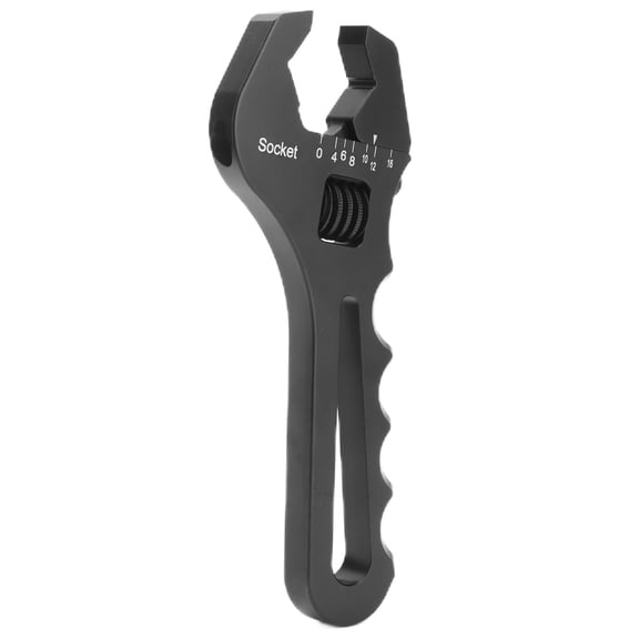 NFTIGB Adjustable Spanner Wrench Aluminium Alloy Nut Spanner Hand Tool for DIY Tubing Maintenance Auto Repair and Hydraulic Systems, AN3-AN16 V-Shape Spanner, 9.06 inches / 23 cm Length, Silver