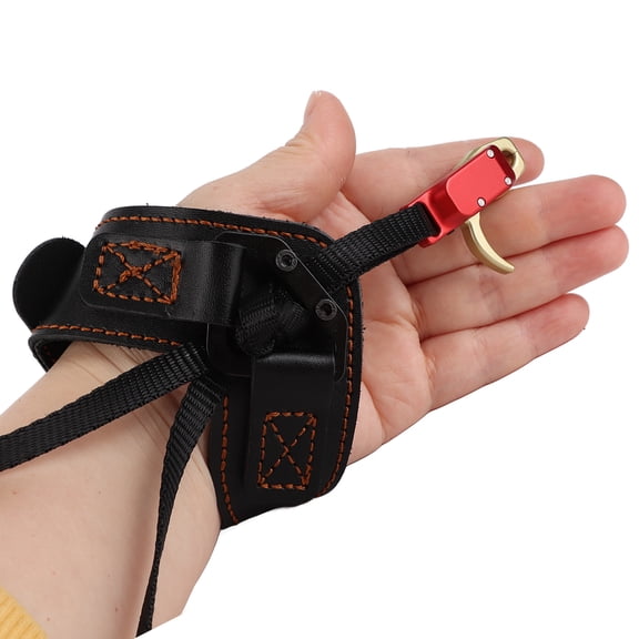 NFTIGB Adjustable Wrist Release for Compound Bow Soft Belt Jaw Self Closing Archery Release Aid