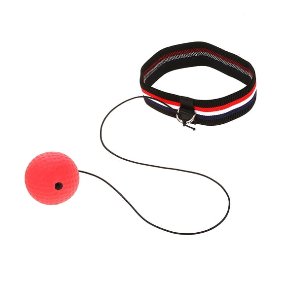 NFTIGB Adult Boxing Punch Exercise Ball with Head Band for Speed Training Reflex Reaction Workouts, Agility and Hand-Eye Coordination Boxing Equipment Ball - Red Headband