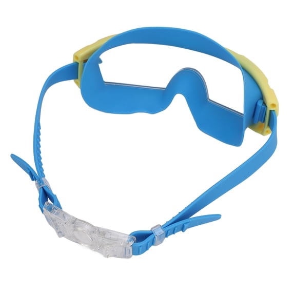 NFTIGB Adult Swim Goggles with Earplugs Wide View Anti Fog Leakproof Swimming Glasses for Men Women Blue Yellow, 7.87 inches / 20.0 cm