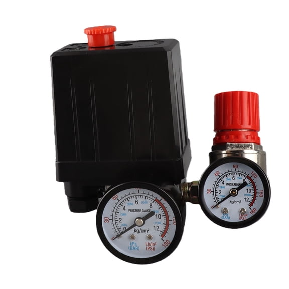 NFTIGB Air Compressor Pressure Switch Control Ball Valve Controller 0-180PSI with Gauge [cite: 11]