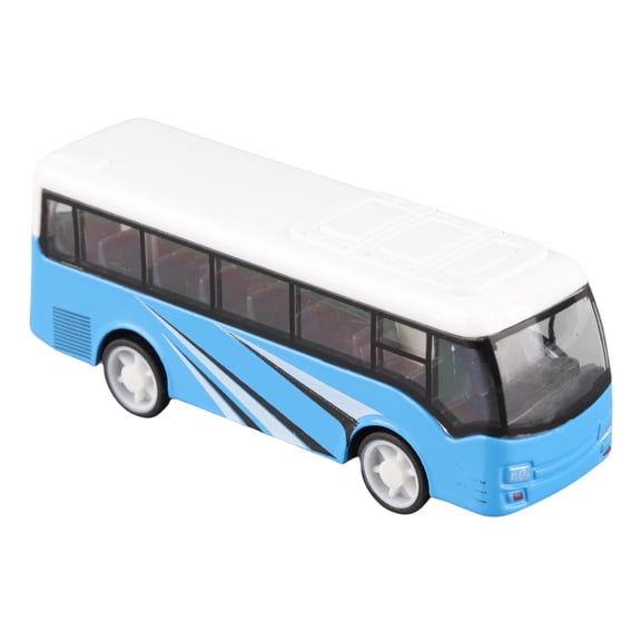 NFTIGB Alloy City Shuttle Bus Model Toy Pull-Back Action Vehicle Play Set Parent Child Interaction Lifelike Exquisite Collectible Miniature Auto 3.5 inches / 9 cm Blue Standard Edition