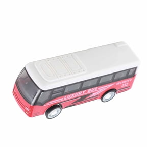 NFTIGB Alloy City Shuttle Bus Model Toy Pull-Back Action Vehicle Play Set Parent Child Interaction Lifelike Exquisite Collectible Miniature Auto 3.5 inches / 9 cm Red Standard Edition