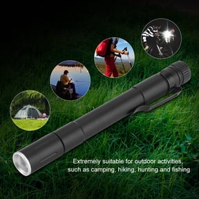 NFTIGB Aluminum Alloy High Power LED Flashlight Outdoor Camping Torch Lamp, 3 Modes Telescopic Zoom, 5.04 inches / 12.8 cm, Black