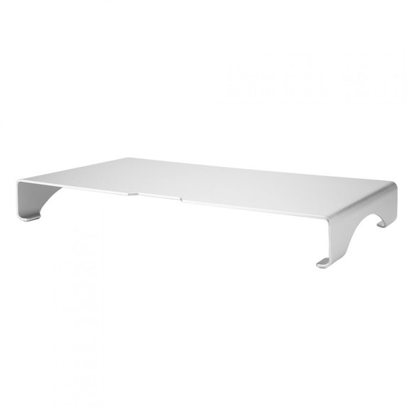 NFTIGB Aluminum Alloy Monitor Riser Notebook Laptop Desk Stand Organizer Shelf Silver Tabletop Setup With Hollow Storage Space And Cable Management To Enhance Posture (15.7 inches / 40 cm)