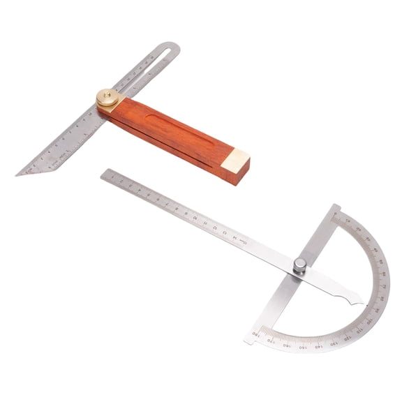 NFTIGB Angle Finder Protractor Kit Stainless Steel Brass Wood Adjustable Angle Ruler T Bevel Gauge