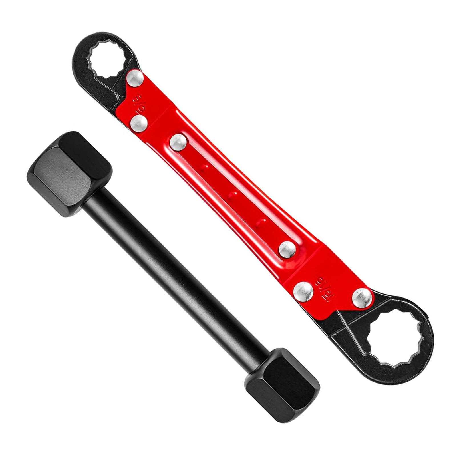 NFTIGB Angle Stop Wrench Set Dual Action Adjustable Jaw Steel Plumbing Tools Plumber Spanner Double Ended Pipe Wrench for Installation (10.63 inches / 27 cm)