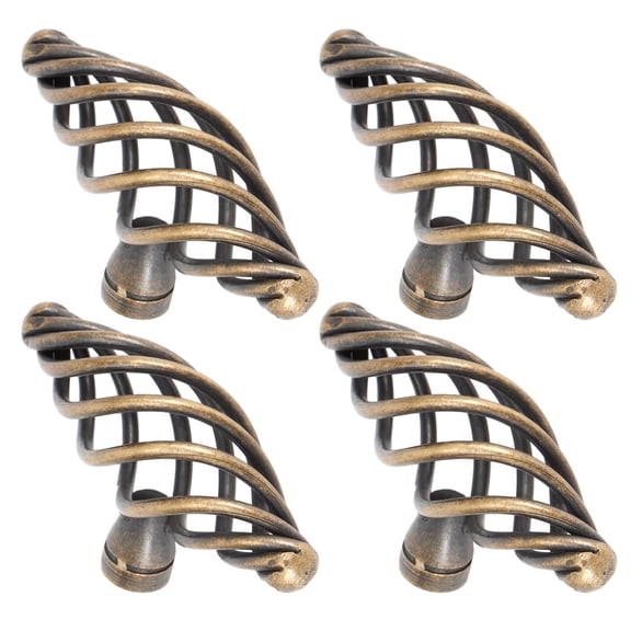 NFTIGB Antique Birdcage Door Handles Zinc Alloy Retro Pull Knobs for Cabinet Wardrobe Closet Drawer Furniture Hardware 4 Pack, 2.8x1.6 inches / 7.2x4cm
