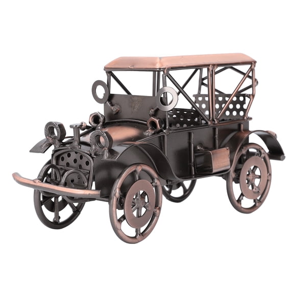 NFTIGB Antique Vintage Car Model, Iron Retro Collectible Vehicle Ornament for Living Room, Industrial Design Bronze Finish, 7.87 inches / 20 cm