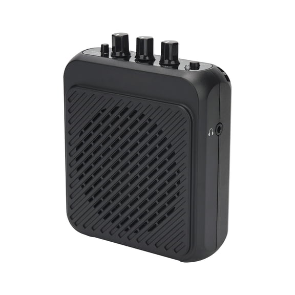 NFTIGB Aroma AG-03N Electric Guitar Amplifier BT Speaker Mini Waist Mount Design 2 Mode Clean Overdrive 3W Rechargeable with Headphone Jack Silent Practice Black 4.9 in / 12.5 cm