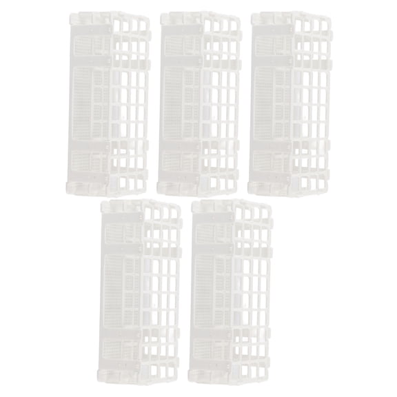NFTIGB Assembled 40-Hole Plastic Test Tube Rack Detachable Lab Sample Bottle Holder, 15.3x9.4x2.4 Inches / 39.0x24.0x6.0 cm, 5-Pack