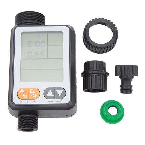 NFTIGB Automatic Digital Water Timer Garden Hose Farm Irrigation 3-inch Display Rain Delay Child Control